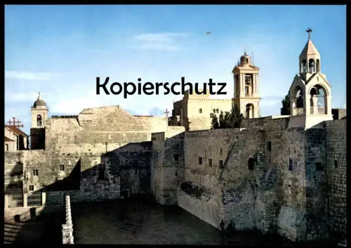 ÄLTERE POSTKARTE NATIVITY CHURCH EXTERIOR VIEW BETHLEHEM JORDAN Kirche église cpa postcard Ansichtskarte AK