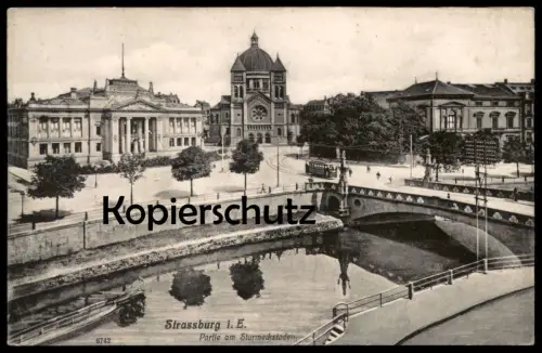 ALTE POSTKARTE STRASSBURG IM ELSASS PARTIE AM STURMECKSTADEN STRASBOURG Strassenbahn tram tramway postcard AK cpa