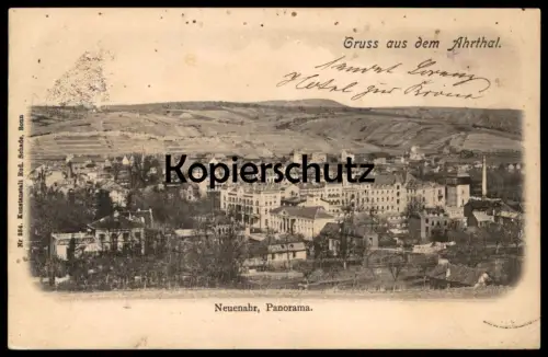 ALTE POSTKARTE GRUSS AUS DEM AHRTAL NEUENAHR PANORAMA 1902 cpa postcard Ansichtskarte AK