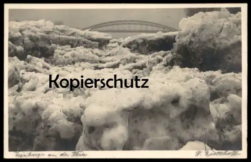 ALTE POSTKARTE NIENBURG EISBERGE AN DER WESER WINTER EIS SCHNEE W. EICKHORST ? Ansichtskarte AK cpa postcard