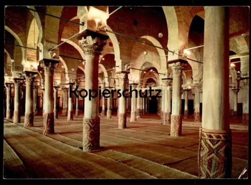 ÄLTERE POSTKARTE TUNISIE 14 KAIROUAN GRANDE MOSQUÉE SALLE DES PRIÈRES Tunisia Tunisie Tunesien postcard Ansichtskarte AK
