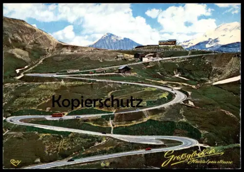 ÄLTERE POSTKARTE GROSSGLOCKNER HOCHALPENSTRASSE FUSCHER TÖRL MIT NORDRAMPE AUFFAHRT Bus cpa postcard Ak Ansichtskarte