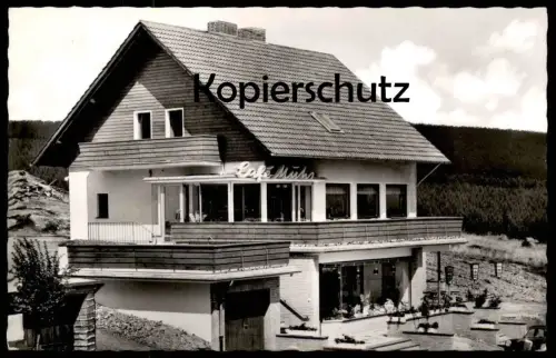 ÄLTERE POSTKARTE CAFÉ MUHS NEU-SCHULENBERG HARZ CLAUSTHAL-ZELLERFELD THIER BRÄU LAMPEN Ansichtskarte AK cpa postcard