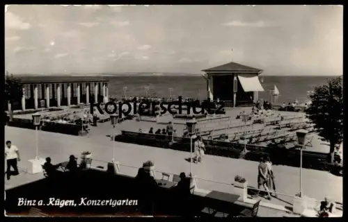 ALTE POSTKARTE BINZ AUF RÜGEN KONZERTGARTEN INSEL Strandpromenade Strand Pavillon Ansichtskarte AK postcard cpa