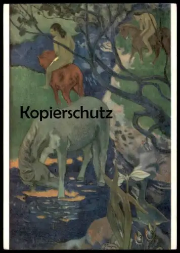 ÄLTERE POSTKARTE PAUL GAUGUIN LE CHEVAL BLANC THE WHITE HORSE Schimmel painting painter cpa postcard Ansichtskarte AK