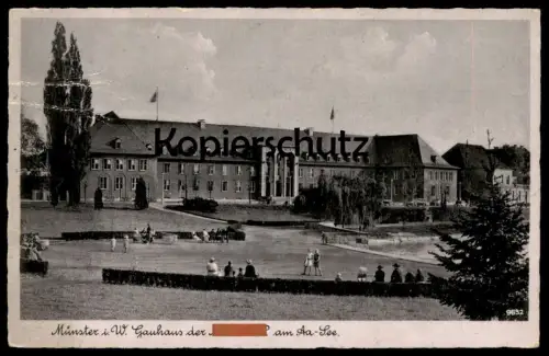 ALTE POSTKARTE MÜNSTER I. W. GAUHAUS DER N.x.x.x.P. PARTEI AM AA-SEE AASEE AK Ansichtskarte cpa postcard