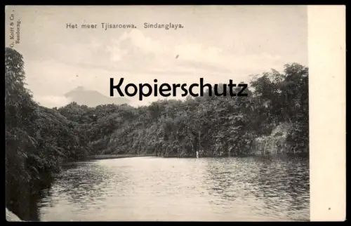 ALTE POSTKARTE HET MEER TJISAROEWA SINDANGLAYA West-Java Indonesia cpa postcard AK Ansichtskarte