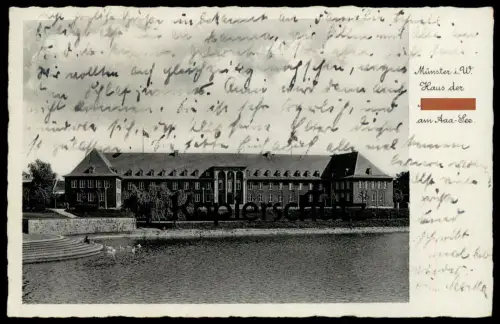 ALTE POSTKARTE MÜNSTER I. W. HAUS DER N.x.x.x.P. PARTEI AM AAA-SEE AA-SEE AASEE AK Ansichtskarte cpa postcard