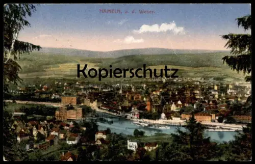 ALTE POSTKARTE HAMELN AN DER WESER 1926 PANORAMA Totalansicht Total Totale Blick auf Hameln Ansichtskarte postcard cpa