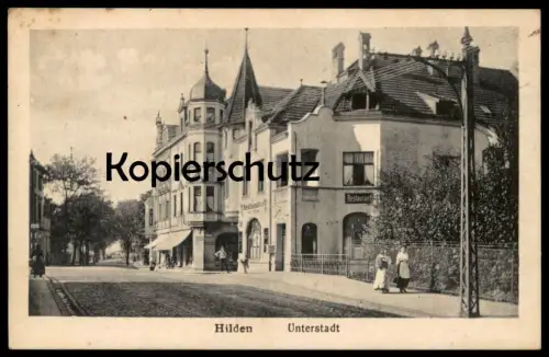 ALTE POSTKARTE HILDEN UNTERSTADT RESTAURATION RESTAURANT cpa postcard AK Ansichtskarte