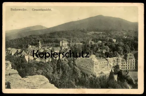 ALTE POSTKARTE BADENWEILER GESAMTANSICHT PANORAMA SOLDATENGRUSS 1911 Ansichtskarte postcard cpa AK