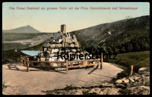 ALTE POSTKARTE DAS DONAT-DENKMAL PRINZ HEINRICH-BAUDE SCHNEEKOPPE Krummhübel Karpacz cpa AK Ansichtskarte postcard