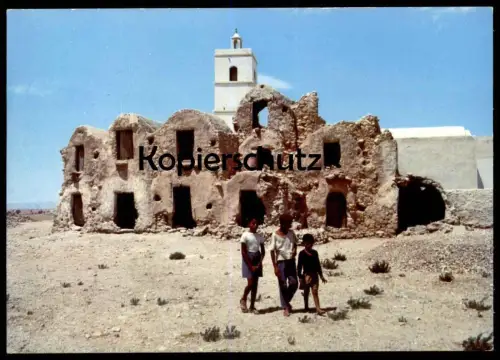 ÄLTERE POSTKARTE MEDNINE LES GHORFAS Medenine Ghorfa Kinder enfants children cpa postcard Ansichtskarte AK