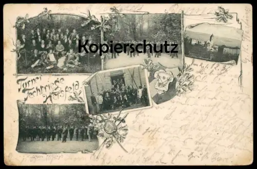 ALTE POSTKARTE TURNER FECHTRIEGE HERSFELD FECHTSAAL KRIEGSSCHULE Fechten fencing escrime Ansichtskarte postcard