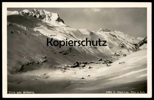 ALTE POSTKARTE ZÜRS AM ARLBERG 1931 Risch-Lau Winter Schnee hiver cpa postcard AK Ansichtskarte