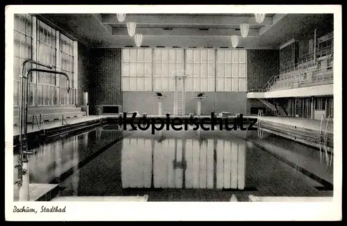 ALTE POSTKARTE BOCHUM STADTBAD Bad Schwimmbad Schwimmhalle bath Ansichtskarte AK postcard cpa