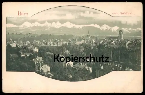 ALTE POSTKARTE BERN VOM SCHÄNZLI PANORAMA GESAMTANSICHT TOTAL TOTALANSICHT Schweiz cpa AK Ansichtskarte postcard