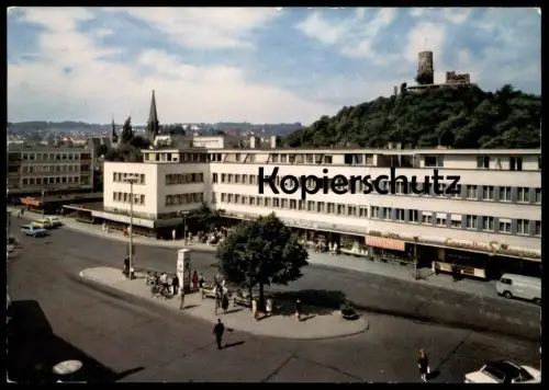 ÄLTERE POSTKARTE BAD GODESBERG BLICK AUF THEATERPLATZ & GODESBURG Bonn Cornelins Stüssgen Ansichtskarte AK cpa postcard