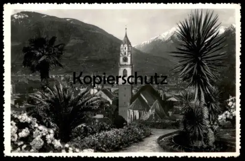 ALTE POSTKARTE MERAN PANORAMA MERANO TOTALANSICHT GESAMTANSICHT cpa postcard AK Ansichtskarte