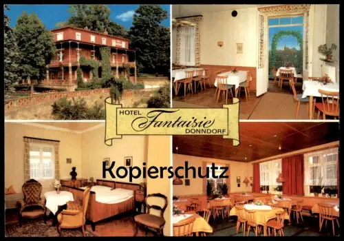 ÄLTERE WERBEKARTE HOTEL FANTAISIE DONNDORF ECKERSDORF Bayreuth AK Postkarte postcard Ansichtskarte cpa