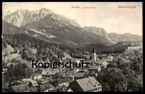ALTE POSTKARTE AUSSEE IN STEIERMARK SALZKAMMERGUT PANORAMA TOTAL TOTALANSICHT Gesamtansicht Ansichtskarte cpa postcard