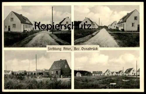 ALTE POSTKARTE SIEDLUNG ATTER BEZIRK OSNABRÜCK NEUBAUGEBIET cpa postcard AK Ansichtskarte