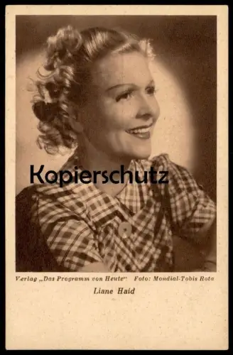 ALTE POSTKARTE LIANE HAID SCHAUSPIERLIN Karierte Bluse actor actress Kino Film Peter im Schnee Ansichtskarte postcard AK