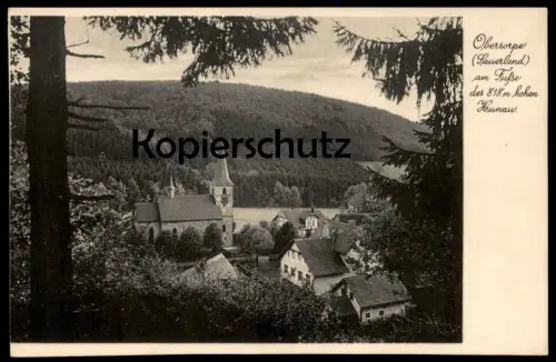 ALTE POSTKARTE OBERSORPE SAUERLAND AM FUSSE DES 818 M HOHEN HUNAU Schmallenberg postcard Disselkamp USA cpa AK