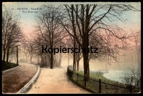 ALTE POSTKARTE BOCHUM STADT PARK PARC MUNICIPAL STADTPARK Ansichtskarte AK postcard cpa