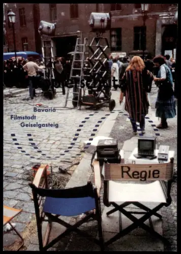 ÄLTERE POSTKARTE BAVARIA FILMSTADT GEISELGASTEIG GRÜNWALD FILM DREH KULISSE REGIE cpa postcard AK Ansichtskarte