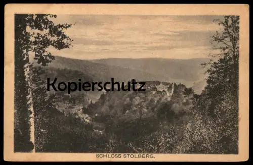 ALTE POSTKARTE SCHLOSS STOLBERG HARZ PANORAMA castle chateau cpa AK Ansichtskarte postcard