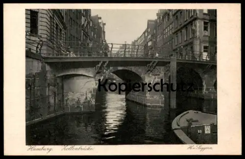 ALTE POSTKARTE HAMBURG ZOLLENBRÜCKE H. V. SEGGERN bridge pont AK cpa Ansichtskarte postcard