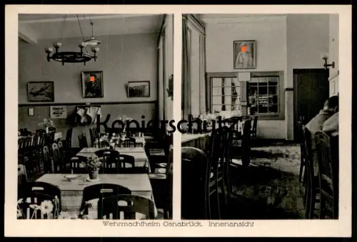 ALTE POSTKARTE WEHRMACHTHEIM OSNABRÜCK INNENANSICHT Wehrmacht Soldaten cpa postcard AK Ansichtskarte