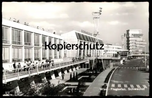 ÄLTERE POSTKARTE WIEN FLUGHAFEN SCHWECHAT airport aéroport aerodrom aerodrome cpa AK Ansichtskarte postcard