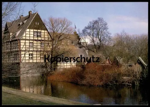 ÄLTERE POSTKARTE MUSEUM DER STADT GLADBECK MIT AQUARIUM UND VOGELINSEL VON HAUS WITTRINGEN AK Ansichtskarte postcard cpa