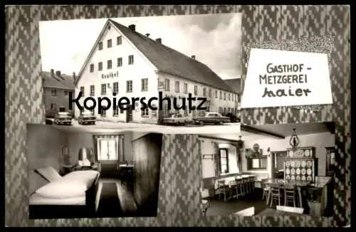 ÄLTERE POSTKARTE GASTHOF-METZGEREI MAIER EGLHARTING Opel Kegelbahn Zorneding Kirchseeon postcard Ansichtskarte cpa AK