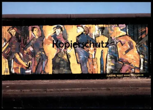 ÄLTERE POSTKARTE BERLINER MAUER THE WALL LE MUR BERLIN ART SABINE KUNZ Ansichtskarte AK cpa postcard