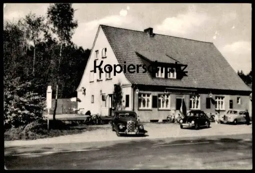 ÄLTERE POSTKARTE GASTHAUS ZUR GRÜNEN TANNE STEINBECK ÜBER BUCHHOLZ VW VOLKSWAGEN KÄFER MERCEDES postcard Ansichtskarte