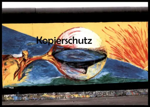 ÄLTERE POSTKARTE BERLIN PETRA SUNTINGER ROLAND GÜTZLAFF BERLINER MAUER THE WALL LE MUR ART postcard cpa AK Ansichtskarte