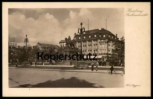 ALTE POSTKARTE HAMBURG RATHAUSMARKT H. V. SEGGERN Rathaus Markt AK Ansichtskarte postcard cpa