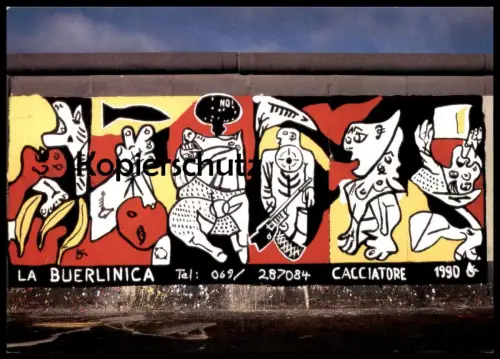 ÄLTERE POSTKARTE BERLIN STEFAN CACCIATORE LA BUERLINICA BERLINER MAUER THE WALL LE MUR ART cpa AK postcard Ansichtskarte