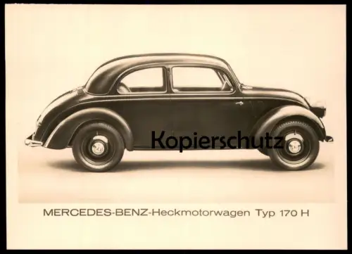 ALTE POSTKARTE MERCEDES-BENZ-HECKMOTORWAGEN TYP 170 H DAIMLER AUTO car cpa postcard AK Ansichtskarte