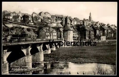 ALTE POSTKARTE ARNSBERG IN WESTFALEN ALTSTADT-PARTIE Brücke Altstadtpartie cpa AK Ansichtskarte postcard