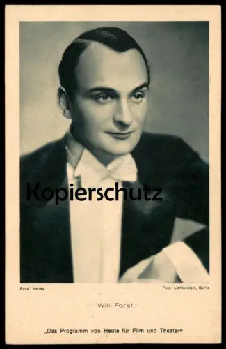 ALTE POSTKARTE WILLI FORST FLIEGE SCHAUSPIELER Actor Acteur cinema Kino Film Ein Tango für dich Ansichtskarte postcard