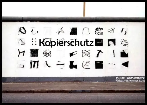 ÄLTERE POSTKARTE BERLIN MIRTA DOMACINOVIC BERLINER MAUER THE WALL LE MUR ART cpa Ansichtskarte postcard