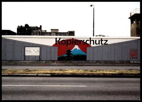 ÄLTERE POSTKARTE BERLIN THOMAS KLINGENSTEIN DETOUR TO THE JAPANESE SECTOR BERLINER MAUER WACHTURM THE WALL LE MUR JAPAN