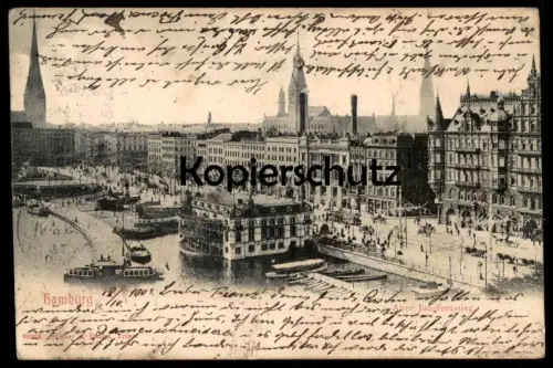 ALTE POSTKARTE HAMBURG ALTER JUNGFERNSTIEG AK Ansichtskarte postcard cpa
