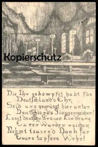 ALTE KÜNSTLER POSTKARTE VERBAND- UND ERFRISCHUNGSSTELLE BREMER BAHNHOF OSNABRÜCK cpa postcard AK Ansichtskarte