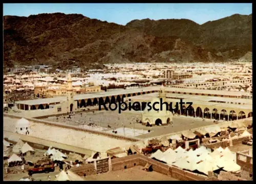 ÄLTERE POSTKARTE GENERAL VIEW OF MUNA Panorama Totalansicht Saudi Arabia Saudi-Arabien cpa Ansichtskarte postcard AK