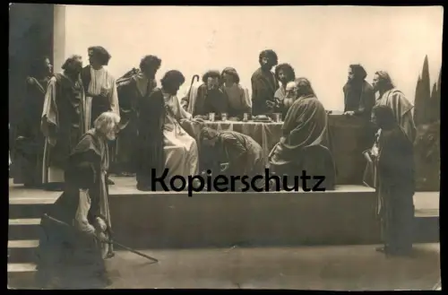 ALTE POSTKARTE PASSIONSSPIELE 1934 OBERAMMERGAU SALBUNG JESUS Theater Ansichtskarte postcard cpa AK